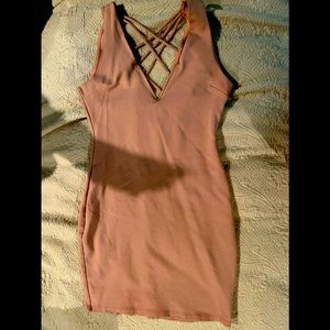 Pink bodycon dress
